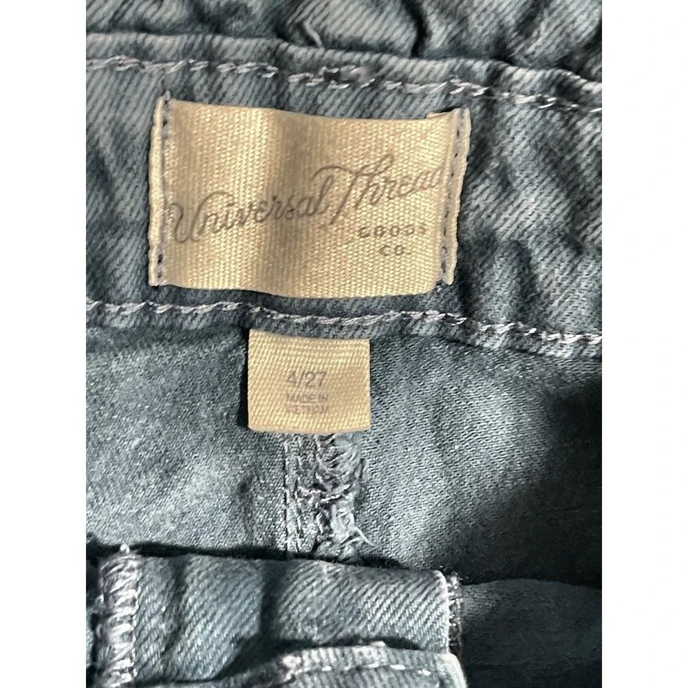 Universal Thread Paperbag Denim Shorts Womens Size 4 27 High Rise Tie Waist Cute